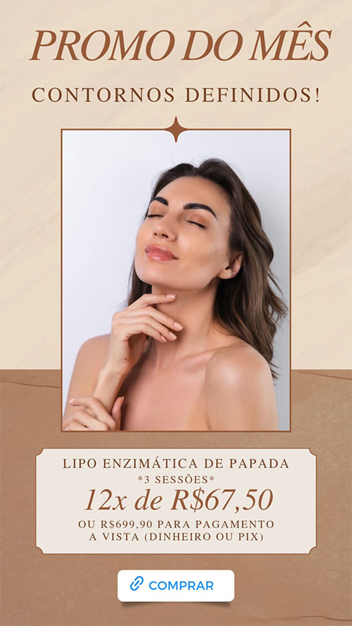 Lipo Enzimática de Papada (3 sessões) por R$ 699,90