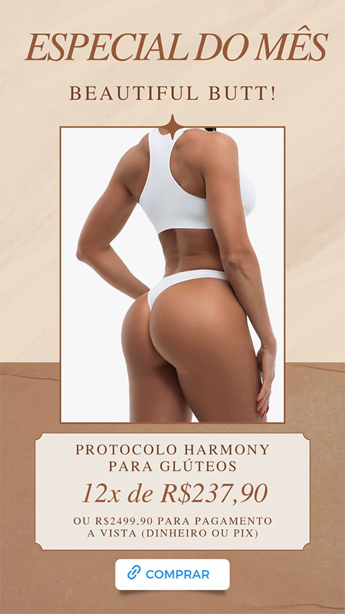 Protocolo Harmony para Glúteos por R$ 2.499,90