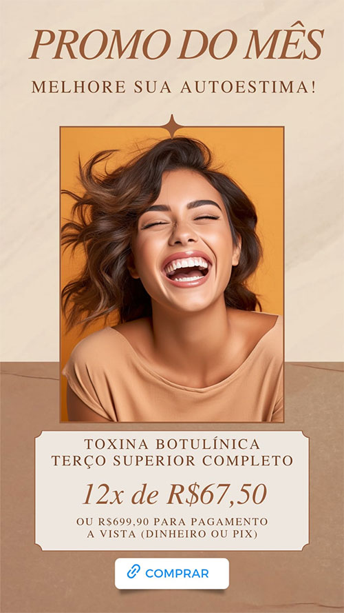 Toxina Botulínica Terço Superior Completo por R$ 699,90